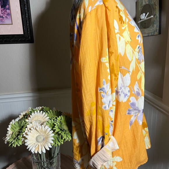 SOFT SURROUNDINGS MANDARIN STYLE TOP. SIZE M - Picture 7 of 8